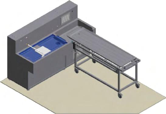 745 787 505 446 200 605 100 1350 400 950 Mortuary Products IMAGE TYPE / MODEL Dimensions (L X d x h) PRODUCT CODE Ventilated Disection Table with Docking Trolley SPECIFICATION: Franke Back Draft