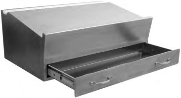 Unit has two stainless steel shelves and is provided with two key hole slots for mounting the unit to the wall.