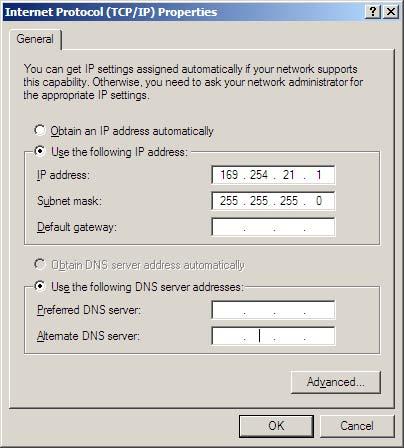 address below (this is the default IP address for the TLS-450PLUS console).