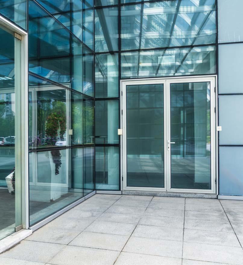 Exterior Doors Aluminum or Hollow Metal Upgrade mechanical to electrical Application: Exterior main entrance narrow stile aluminum doors There are many options for upgrading an exterior opening to