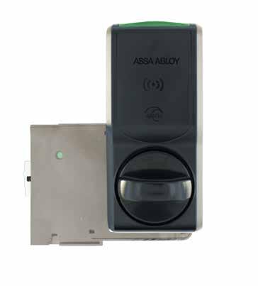 It uses local wireless communication between the lock and an Aperio hub to connect to an access control system, eliminating the cost and difficulty of bringing integrated access control to the