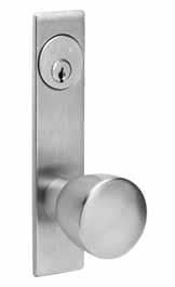 Trim Overview Designs ML2000, ML20900 ECL and ML20600 ML2000 NAC BRM 1 Knob: Wrought reinforced BWM 1 Knob: Wrought 7-1/2 (190) 2-13/16 (71) 2-1/4 (57) 2-3/16 (55) 7-1/2 (190) 2-3/4 (70) 2-1/4 (57)