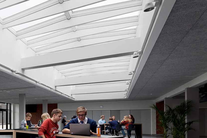 By maximizing the use of daylight without glare and providing daylight responsive lighting controls, a median productivity benefit of 3.