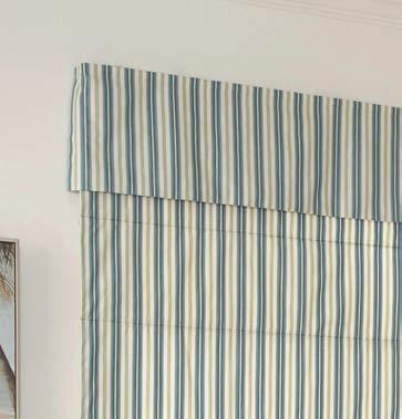 BOARD MOUNTED VALANCE Mounted on a separate wood headrail. Specify the Face Width and Return size for the valance.