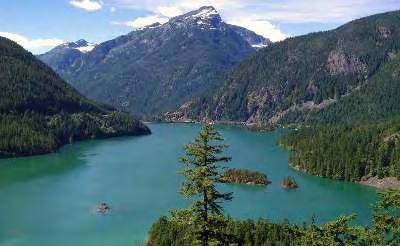 North Cascades National Park View from Lake Diablo Overlook in