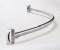 ƒb-6047 ExTRA HEAVY-DUTY SHOWER CURTAIN Rod Type 304 stainless steel, satin finish. 18-gauge, 1 ¼" dia. rod. Flanges are 2 ½" square.