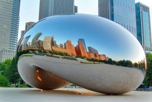 Cloud Gate at Dawn is probably one of the most recognisable public works of art in Chicago.