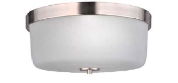LED. 16.5in diameter x 3.5in height. Input Voltage: 120V.
