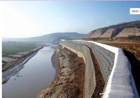 Case Study: Hetaoyu Coal Mine Processing Plant Location: China Retaining wall (1km x 140m) built adjacent to Jinghe