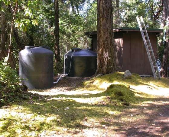 Simple Garden Water System Thetis Island 2160 gallons (9,800 Litres) storage from Shed
