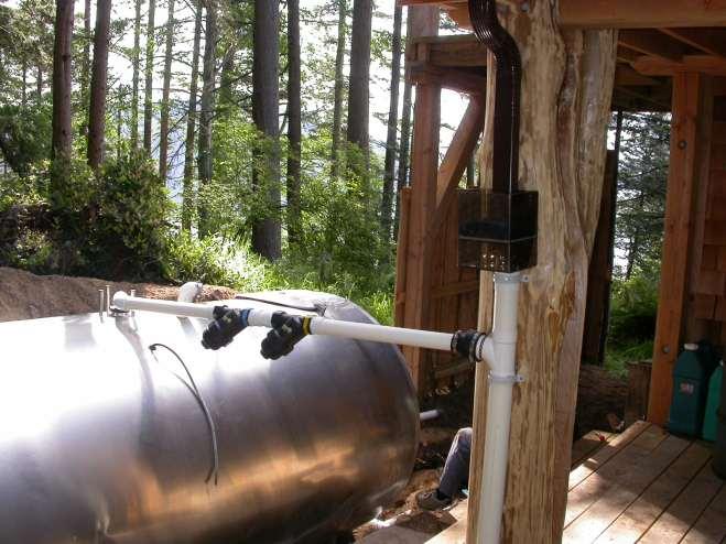 Cortes Island Cottage Potable Water Recycled Milk Tank Debris Box