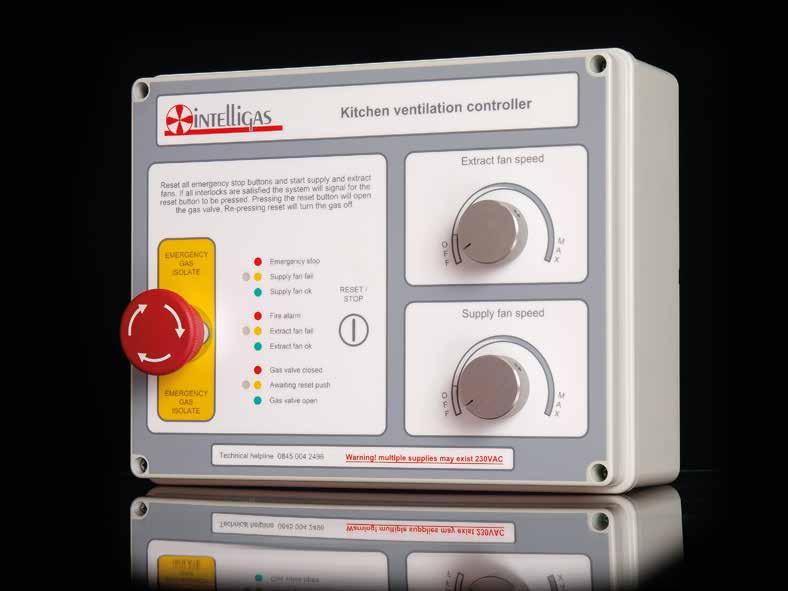 Kitchen Ventilation Controller (KVM) The Intelligas KVM system has all the benefits of the popular 100 CS panel but with the added benefit of having built in fan speed controllers.