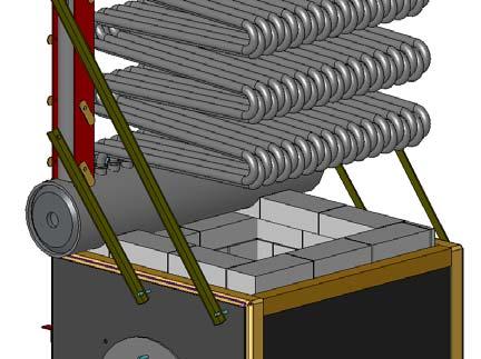 Apply furnace cement to the bricks on both ends and bottom edge of each brick and place in position. Use the straight edge as a guide as the bricks are positioned.
