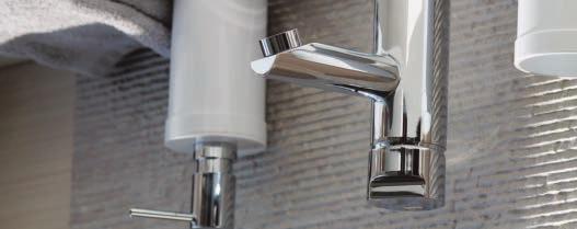 Taps and Mixers Sheer basin taps create a smooth