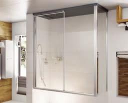 Shower Enclosures and Trays Astro bi-fold door 4mm toughened safety glass Reversible door Chrome frame
