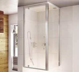 Shower Enclosures and Trays Astro corner entry 6mm toughened safety glass Silver frame 1900mm high 700 x 700mm 665-690mm S6100615 700 x 900mm 665-690 /