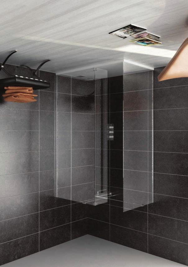 This frameless, elegant design will enhance any showering space by