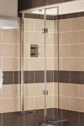 Baths and Screens Enhance out-folding bath screen 8mm clear toughened safety glass 885-910mm