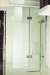 top aluminium seal Suitable for power showers Enhance folding bath screen 6mm clear toughened safety