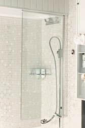 showers Enhance bath screen 6mm clear toughened safety glass 810-835mm adjustable Unique sealing