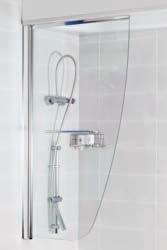 showers Astro angled bath screen 6mm clear toughened safety glass 850-875mm adjustment Reversible