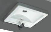 S7004153 Solo Edge Countertop basin 450 x 450mm 1 tap hole S7006174 Modern Undermount
