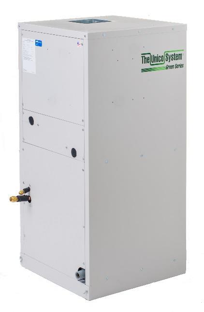 Bulletin 20-019 (September 2016) Vertical Air Handler Unit For cooling, the unit is designed for R-410A refrigerant (both A/C and Heat Pump) or a chilled water coil.