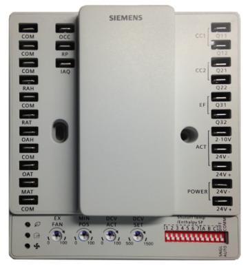 Interface with Economizer Controllers Siemens POL220 Economizer Control 0-10V CO2 Signal Economizer Enable Signal 0-10V VOC Signal The CO2 output from the QPA2002 sends an occupancy based signal to