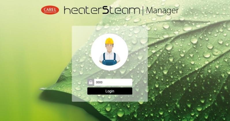 The web server Home provides direct access to the display, with the possibility of configuration as if you were physically present in front of heatersteam.
