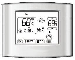 PM HEAT DEHUMIDIFIER COOL Controls Touchscreen Programmable Thermostat (2H/2C) Digital Display Programmable Thermostat with Built-In Relative Humidity Sensing (3H/2C) MON TUE WED THU FRI SAT SUN FAN