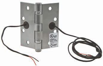 Power Transfer Solutions ENERGY TRANSFER HINGES (ETH) The Energy Transfer Hinge (ETH) is the ideal way to pass low voltage power from the hinge jamb to the lockset without having exposed wires or