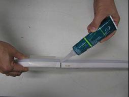 Allow the Silicone sealant to dry 15 minutes to skin over before applying shrink tubing