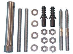 SW17-2x thread bolt M10x- 120mm - 4x washer A10,5-2x dowel S12, length 60mm - 6x hex-nut