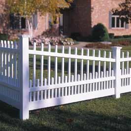 Thru-picket good neighbor  Manchester fence for flat and concave styles) Heights: