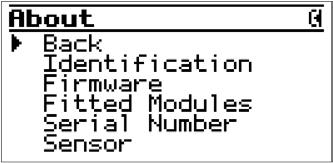 regarding the current status of the XgardIQ. Main Menu (see Section 3.5.2 on page 26) This password protected menu enables the user to test and configure the XgardIQ.