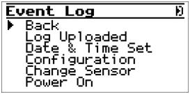 Operation 3.5.2.9. Event log XgardIQ records alarm, fault and maintenance events for diagnostic purposes.