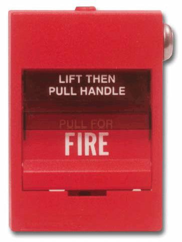 Once activated, the fire alarm system can not be re-set at the fire alarm manual pull station. The alarm must be re-set at a main FACP after the pull station reset to its normal condition.