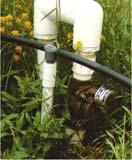 PVC pipe Manifolds Meter water from mainlines to laterals Buried 3/4" -
