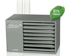 Greenhouse Heater The Effinity93 (model PTC) from Modine is the most efficient gas-fired unit heater in North America.