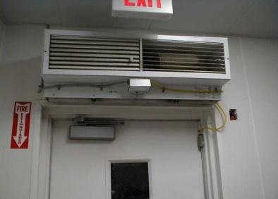 Example Air Curtain This may not apply if a FOOD ESTABLISHMENT opens into a larger completely enclosed structure such as a coliseum, arena, warehouse, shopping mall, superstores, airport, or office