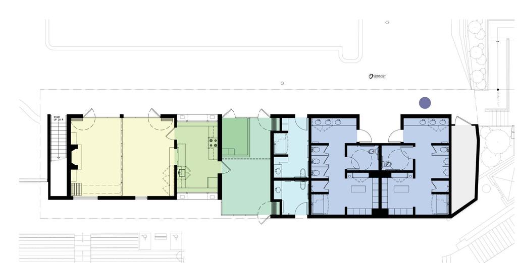 POOL HOUSE - FIRST FLOOR PLAN MEETING ROOM / EVENT SPACE