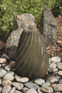 Choose from the Decorative Vases or Mini Stacked Slate Urn, installed on 8-gal