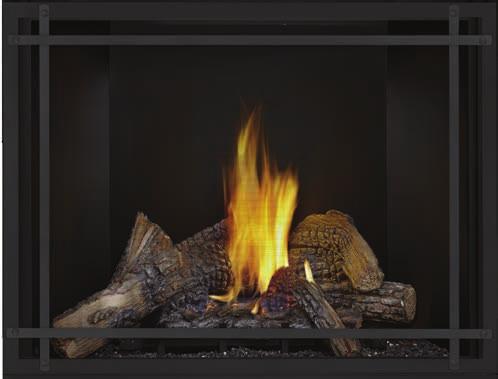 Features For the High Definition 35, 40, X 40 & 46 Realistic PHAZER log set, rich in color and detail, provide a real wood log appearance Advanced burner technology with glowing ember bed, produces