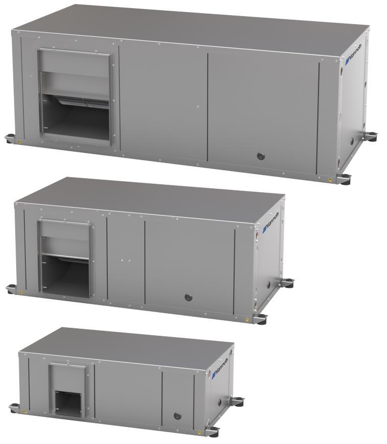 HydroBank MS Horizontal Cabinet ½ to 6 tons 006 to 012 Horizontal - 11 ½ high AHRI / ISO 13256-1 certified ETL listed ASHRAE 90.
