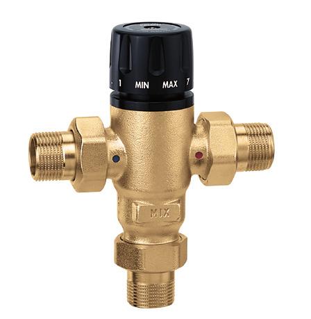 MixCal djustable three-way thermostatic mixing valve series CCRIT ISO 9 FM ISO 9 No.