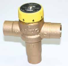 34-200 SERIES HYDRONIC TEMPERING VALVES The Apollo Model TV (34-200 Series) thermostatic mixing valve provides non-asse extension of water heater capacity and hot water temperature control in