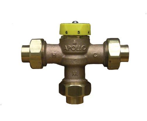 ASSE 1017 Point of Source Commercial Mixing MVA (34A) Series/MVAH Hydronic Series The Apollo MVA thermostatic master mixing valves are designed for ASSE 1017 point of source applications.