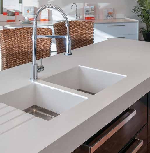 175 mm SINKS WITH A STAINLESS STEEL BOTTOM cross - section The