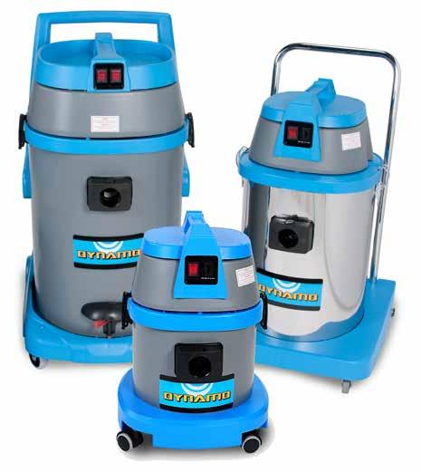 DYNAMO WET/DRY VACUUM SERIES 5W/12W/20W These wet/dry vacuums have the power and capacity to tackle the really big jobs yet are so quiet you can use them anywhere without interrupting the work