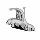 Faucets Single-Handle Lavatory Faucet 4 Centerset Lead-Free Brass Body Metal Lever Handle with 50/50 Pop-Up Ceramic Cartridge Single-Handle Deck Mount 26-11/16 Neopearl Supply Lines Water Saving 1.